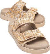 Forever & Always Shoes Milana Leather Double-Strap Sandal