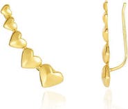 The Lovery Fine Jewelry Heart Ear Climber Earrings