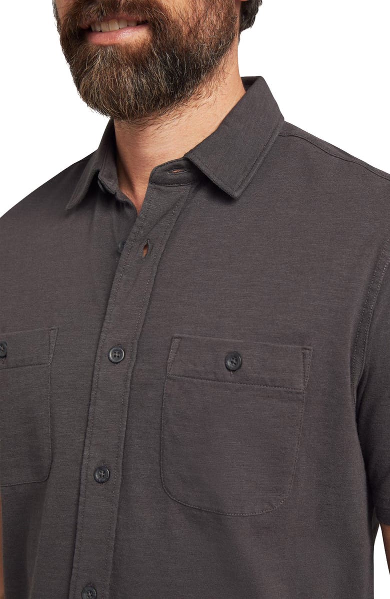 Faherty Knit Seasons Short Sleeve Button-Up Shirt, Alternate, color, 