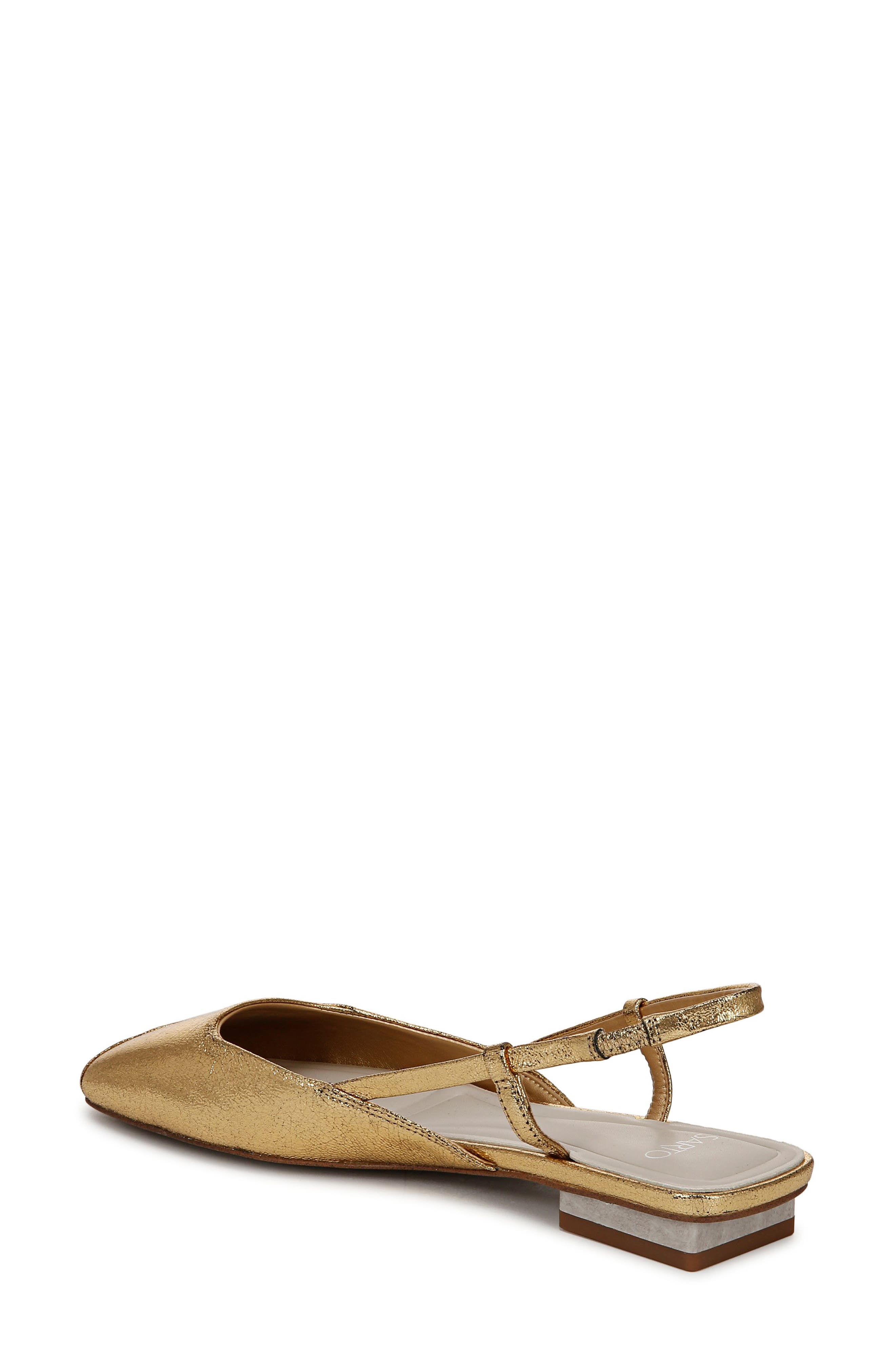 SARTO by Franco Sarto Telica Slingback Flat, Alternate, color, Gold