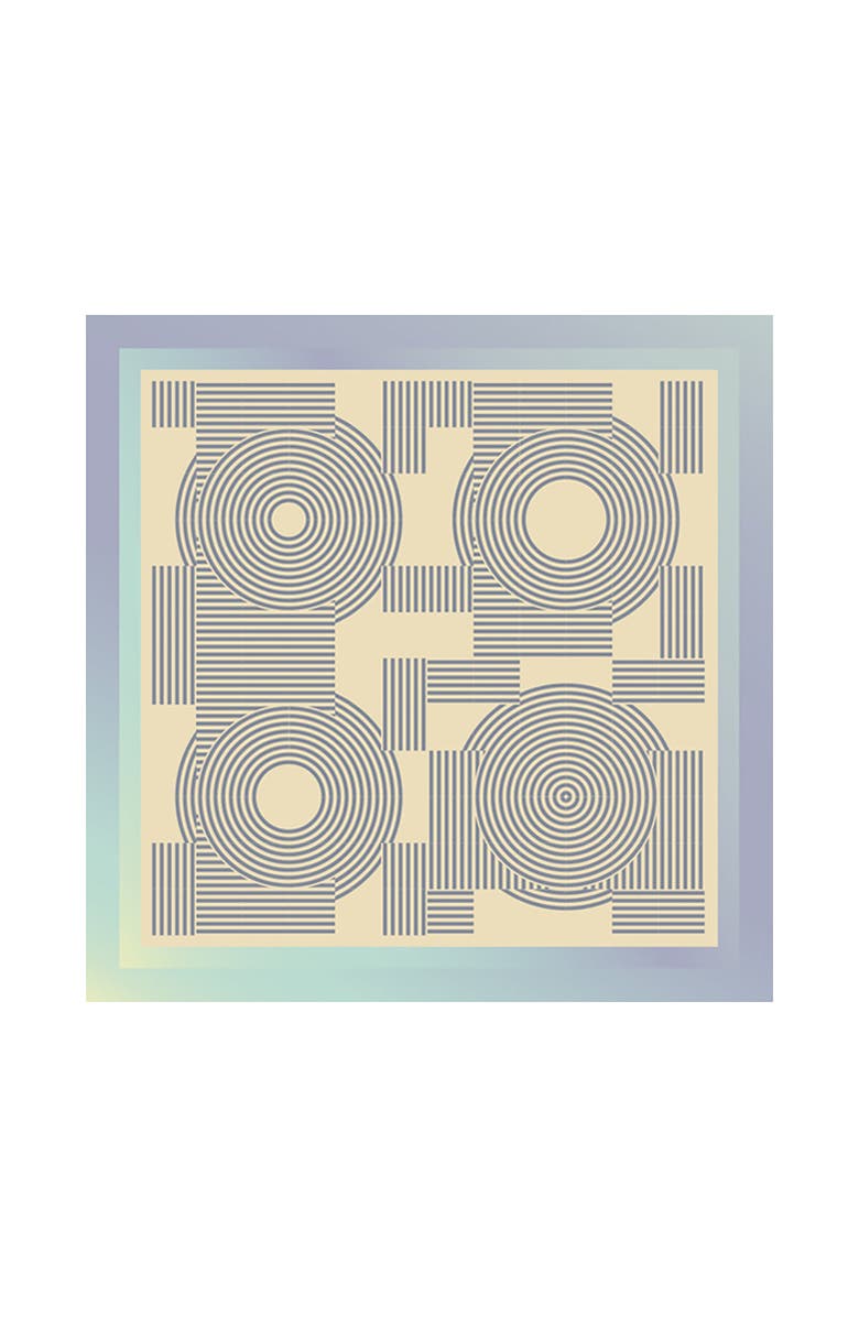 Lost Pattern "Linear Language" Silk Bandana Scarf, Main, color, Light Blue