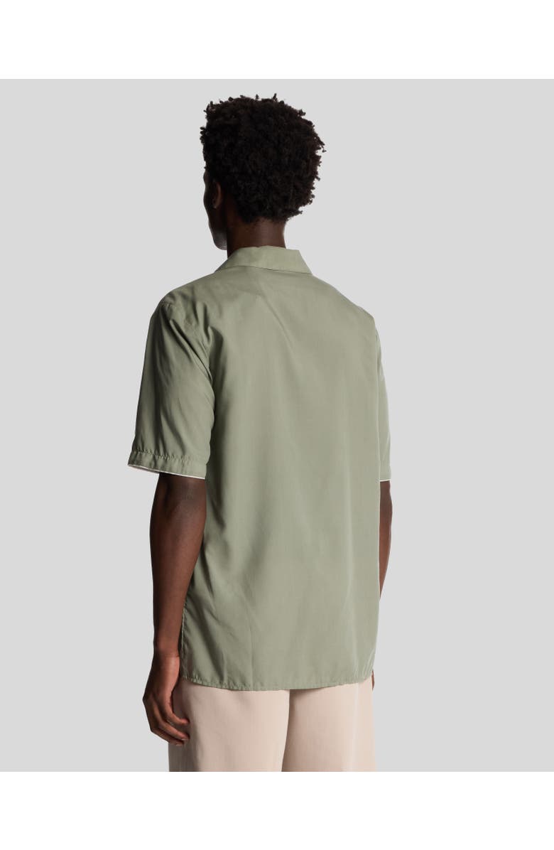 Lyle & Scott Contrast Cuff Shirt, Alternate, color, Clay Green/ White