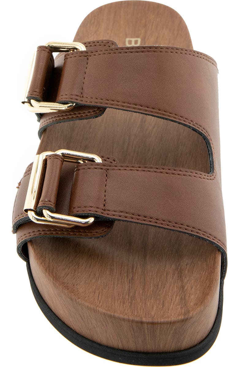 BCBG Sanzia Platform Slide Sandal, Alternate, color, Tobacco Brown