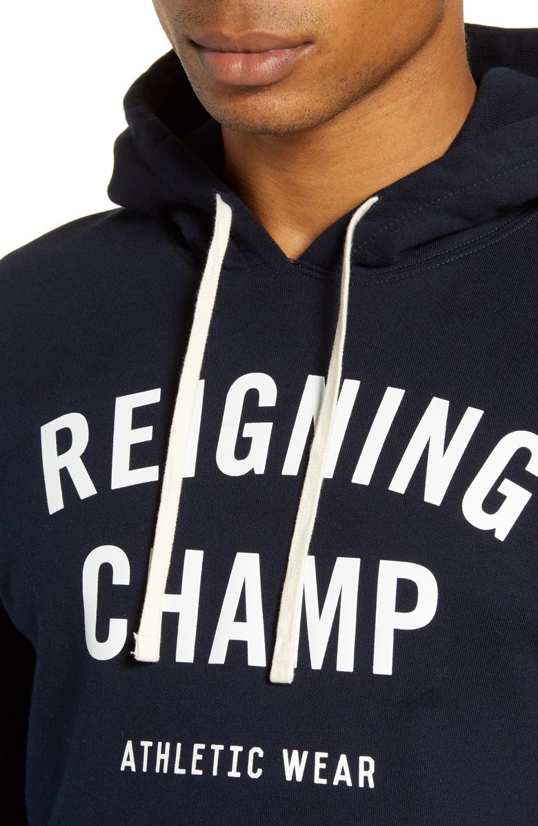 Reigning Champ Gym Logo Hooded Sweatshirt, Alternate, color, 