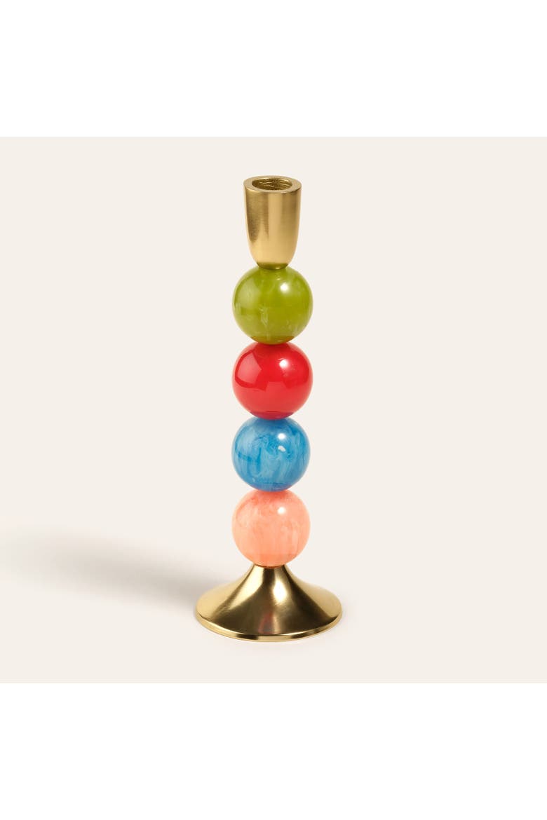 Tanda Aluminum Candlestick 3" x 3" x 10" Ambient Decor, Main, color, Multicolor