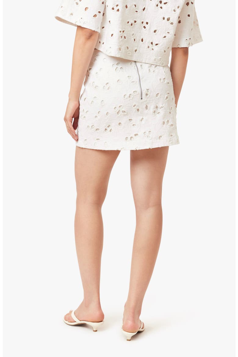 Embroidered Eyelet Miniskirt, Alternate, color, WHITE