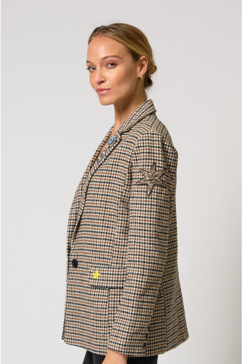 Lucky Patches Blazer, Alternate, color, HOUNDSTOOTH