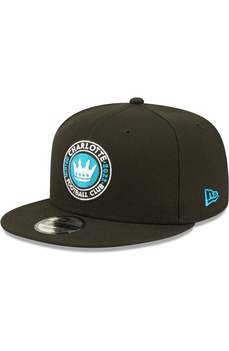 New Era Men's New Era Black Charlotte FC Basic 9FIFTY Snapback Hat, Main, color, 