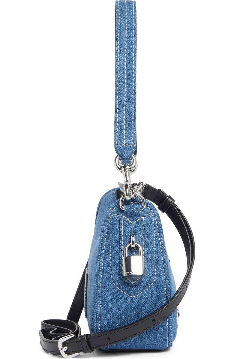 Marc Jacobs Daisy Sequin Denim Shoulder Bag, Alternate, color, Medium Denim