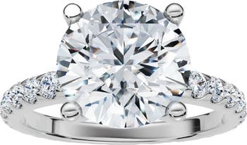 Certified 3.40Ct Round Cut Diamond Engagement Ring 14k Gold Lab Grown