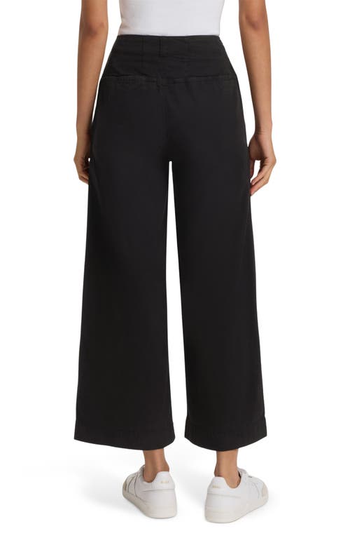 Hugo Boss Boss Orange Tahiana High Waist Wide Leg Pants In Black