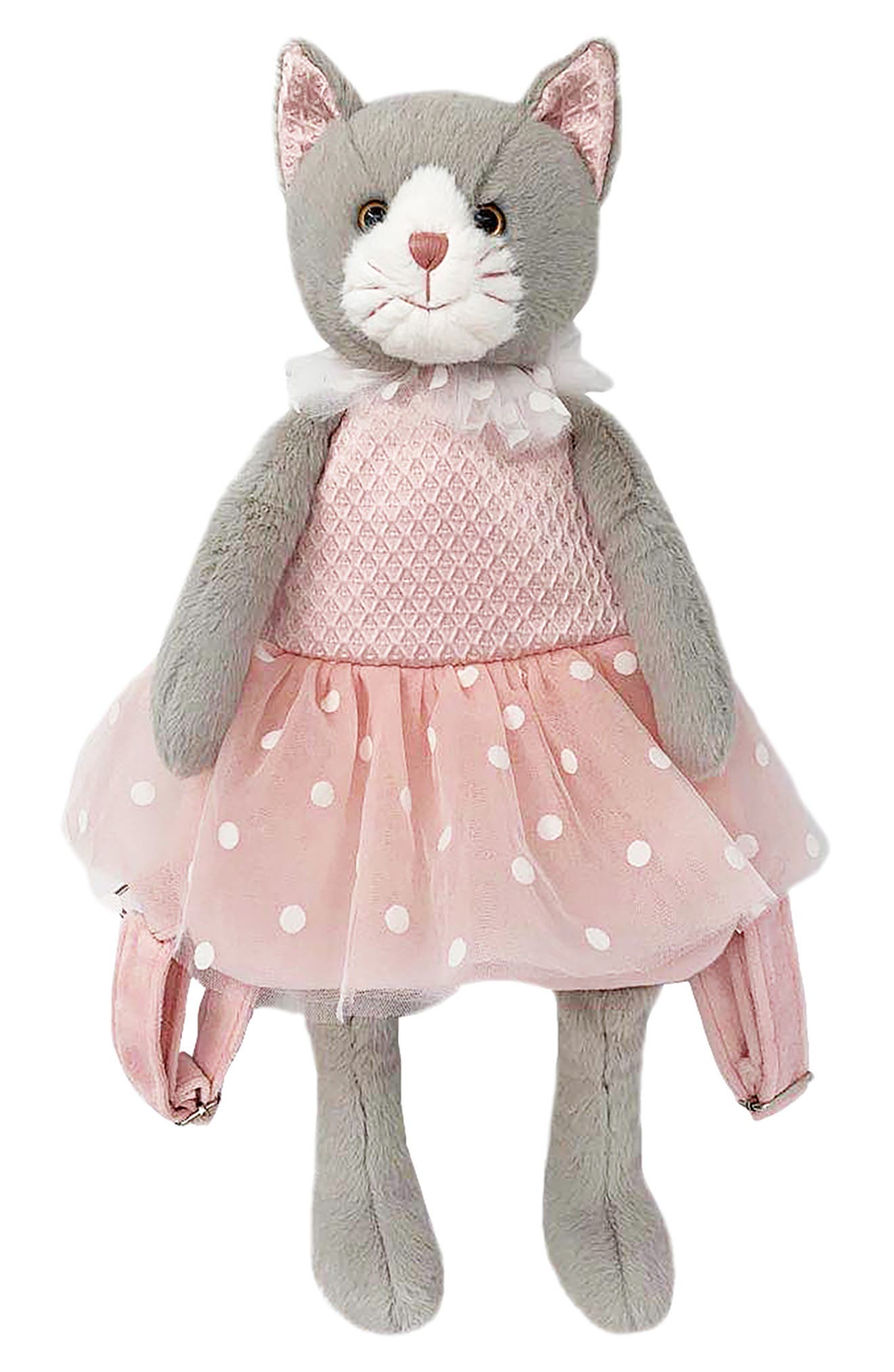 Kids' Cat Stuffed Animal Backpack, Main, color, PINK
