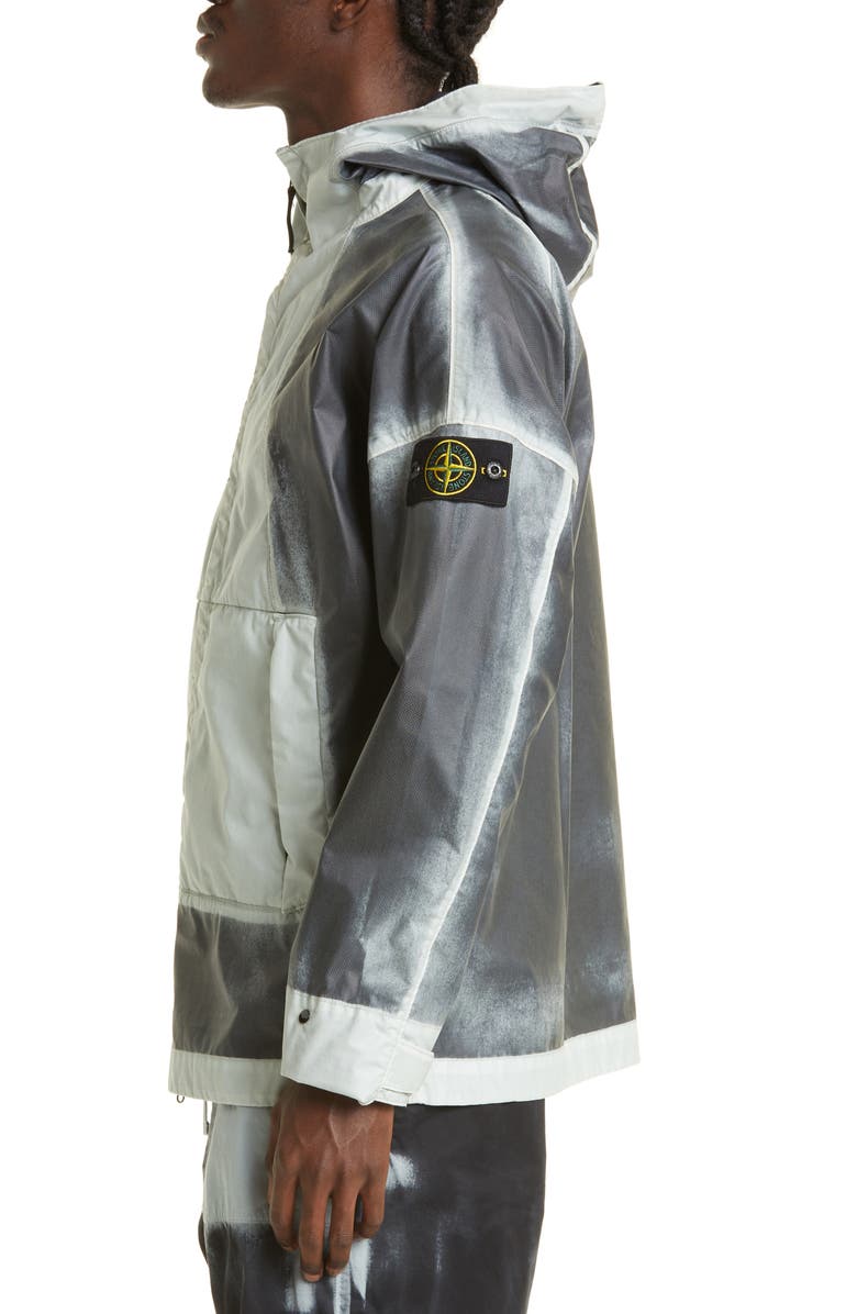 Stone Island Mussola Gommata Hooded Jacket, Alternate, color, 