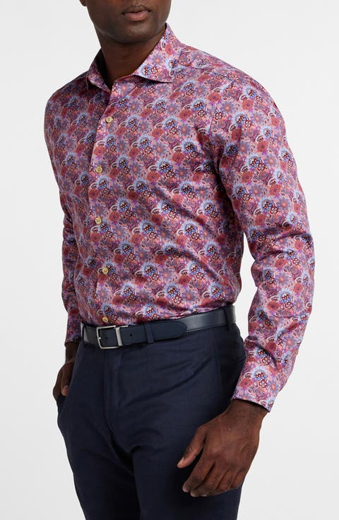 Floral Cotton Button-Up Shirt