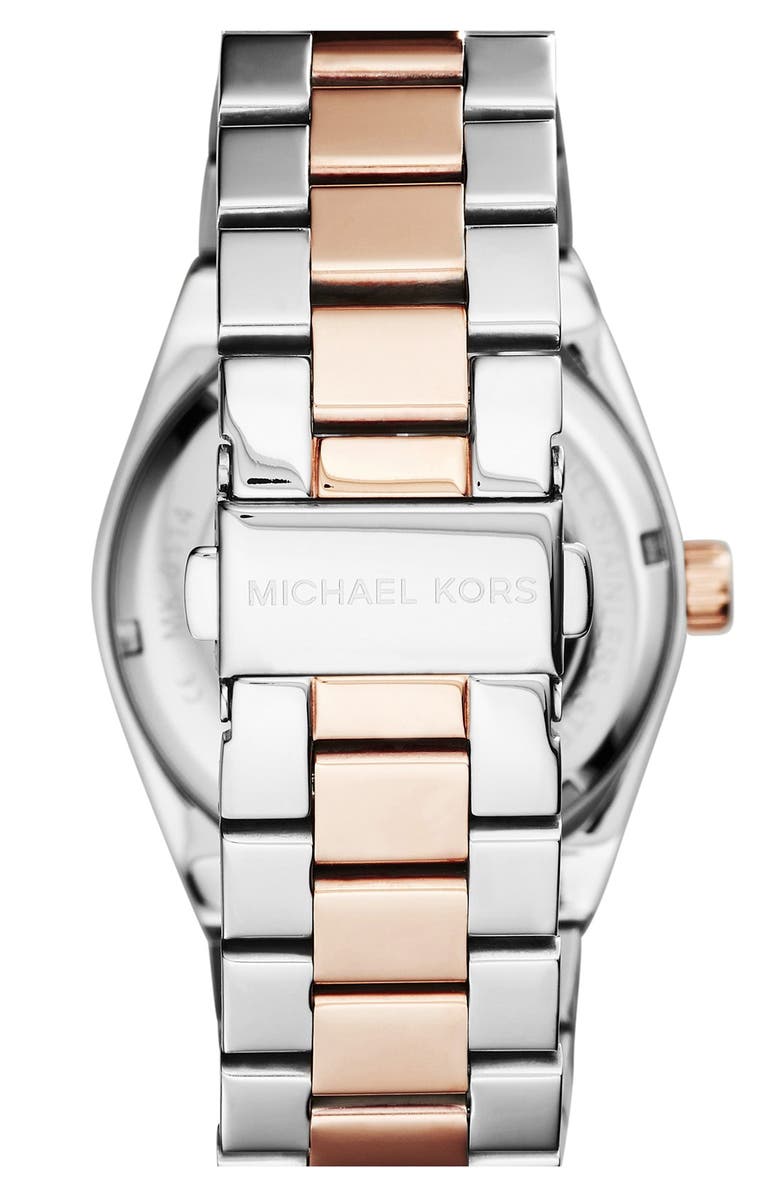 MICHAEL Michael Kors Michael Kors 'Channing' Turquoise Dial Bracelet Watch, 38mm, Alternate, color,