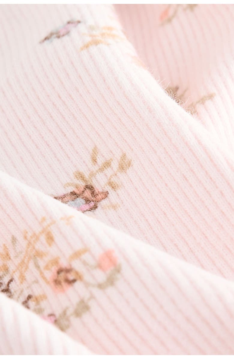 NEXT Kids' Ditsy Rib Long Sleeve Top, Alternate, color, Neutral