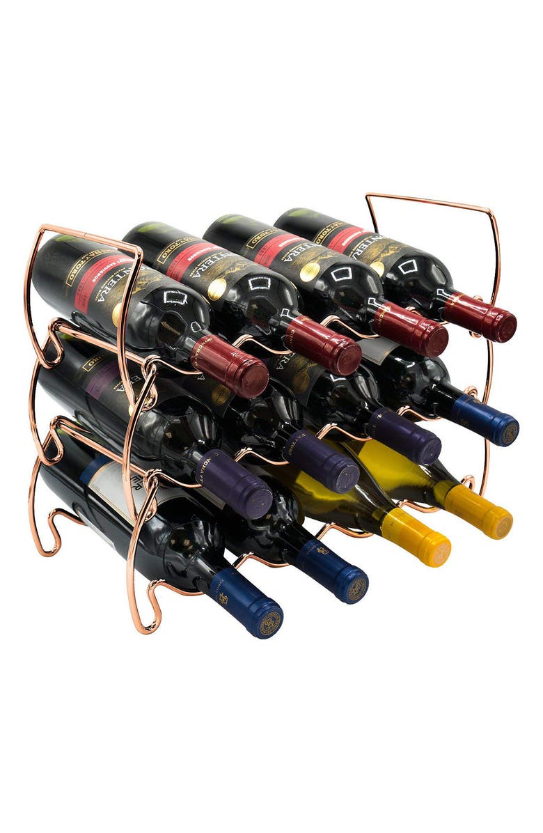 SORBUS 3-Tier Stackable Wine Rack - Copper, Alternate, color, 