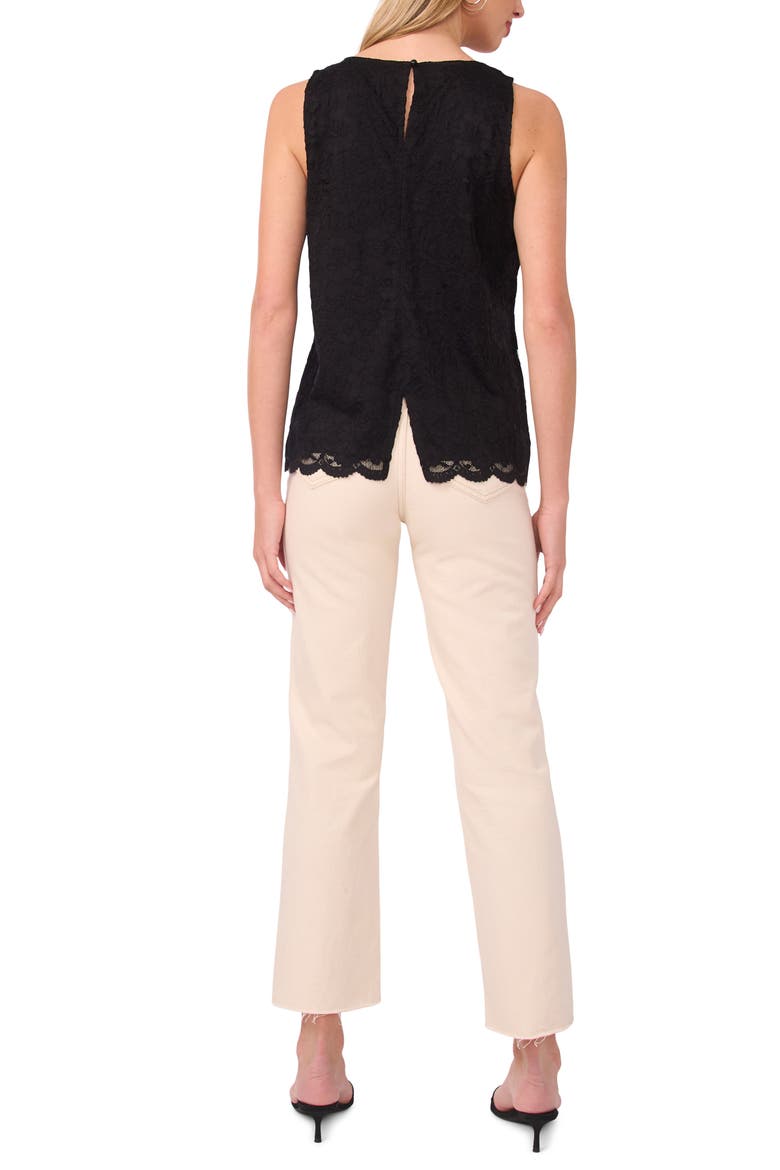 Lace Sleeveless Top, Alternate, color, RICH BLACK