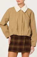 ASTR the Label Raevin Faux Fur Collared Jacket
