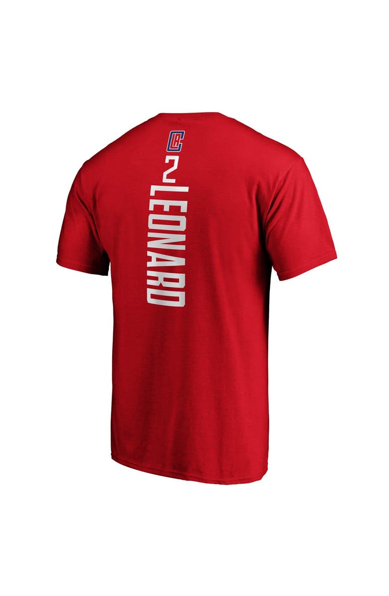 FANATICS Men's Fanatics Branded Kawhi Leonard Red LA Clippers Team Playmaker Name & Number T-Shirt, Alternate, color, 
