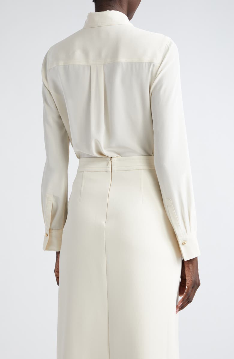 St. John Collection Silk Crêpe de Chine Shirt, Alternate, color, 