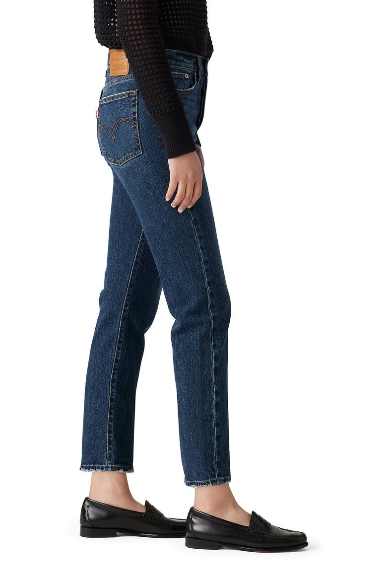 Wedgie High Waist Crop Straight Leg Jeans, Alternate, color, INDIFFERENT INDIGO