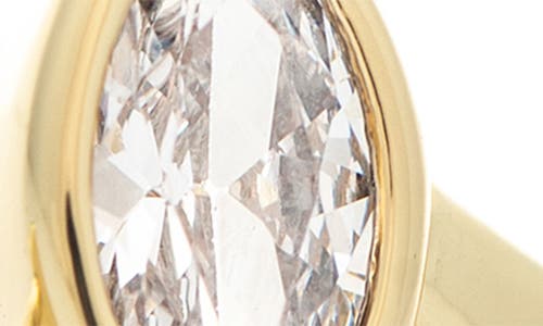 Rivka Friedman 18k Gold Clad Bezel Set Cz Ring In Gold