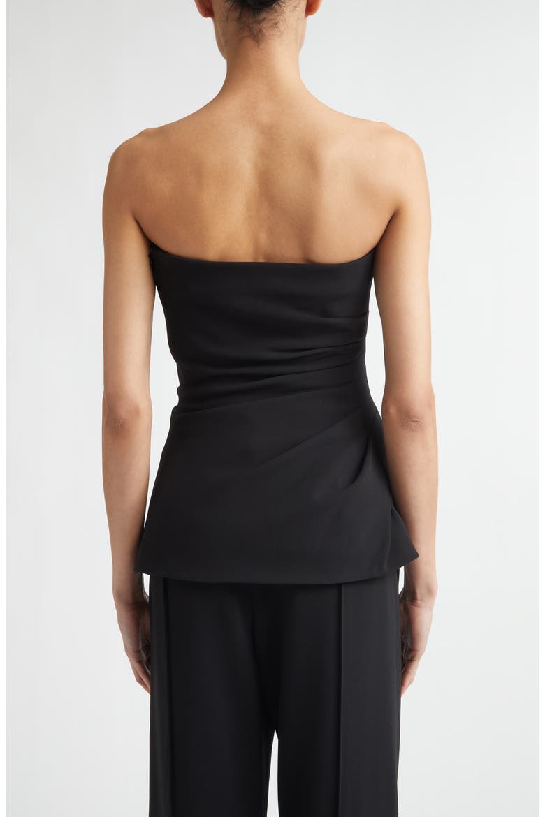 Damea Matte Double Crepe Top, Alternate, color, BLACK