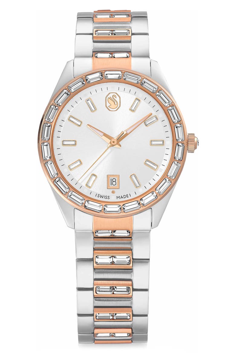 Matrix Crystal Bracelet Watch, 35mm, Main, color, SILVER MULTI TONE