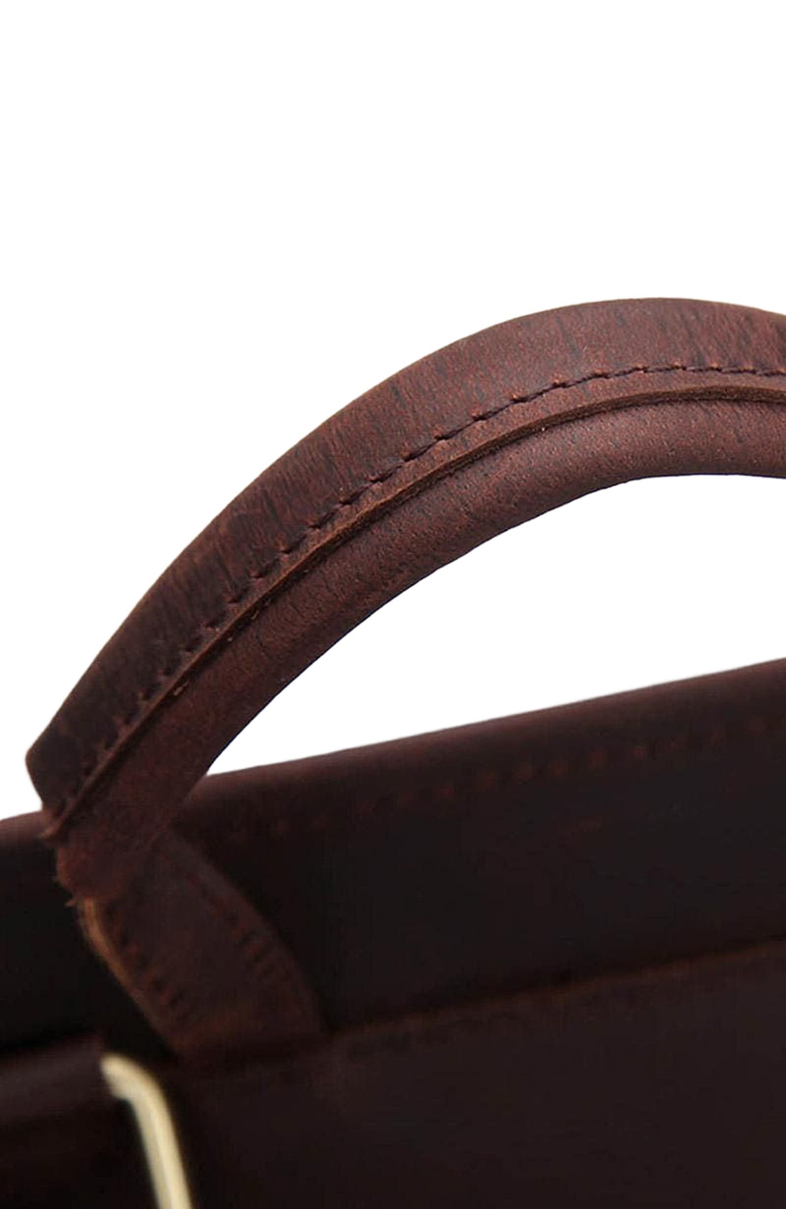 STEEL HORSE LEATHER The Gyda Backpack | Vintage Leather Travel Backpack, Alternate, color, Dark Brown
