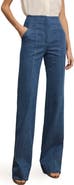 Veronica Beard Frenkle Topstitch Detail Cotton Blend Pants