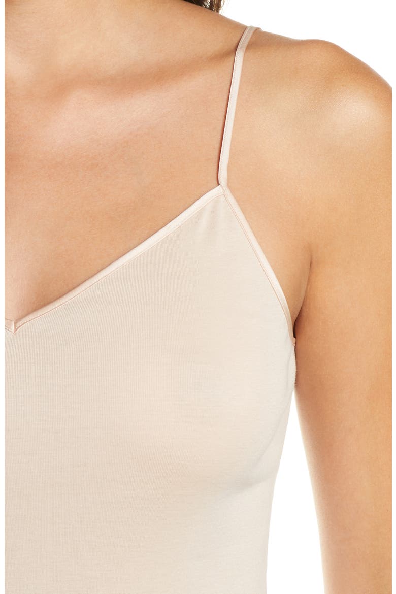 Cotton Seamless Spaghetti Camisole, Alternate, color, BEIGE