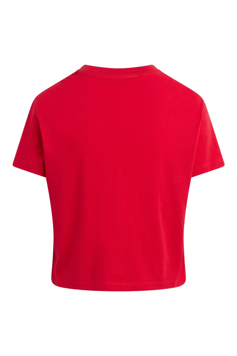 The Cropped Signature T-Shirt, Alternate, color, ROUGE RED