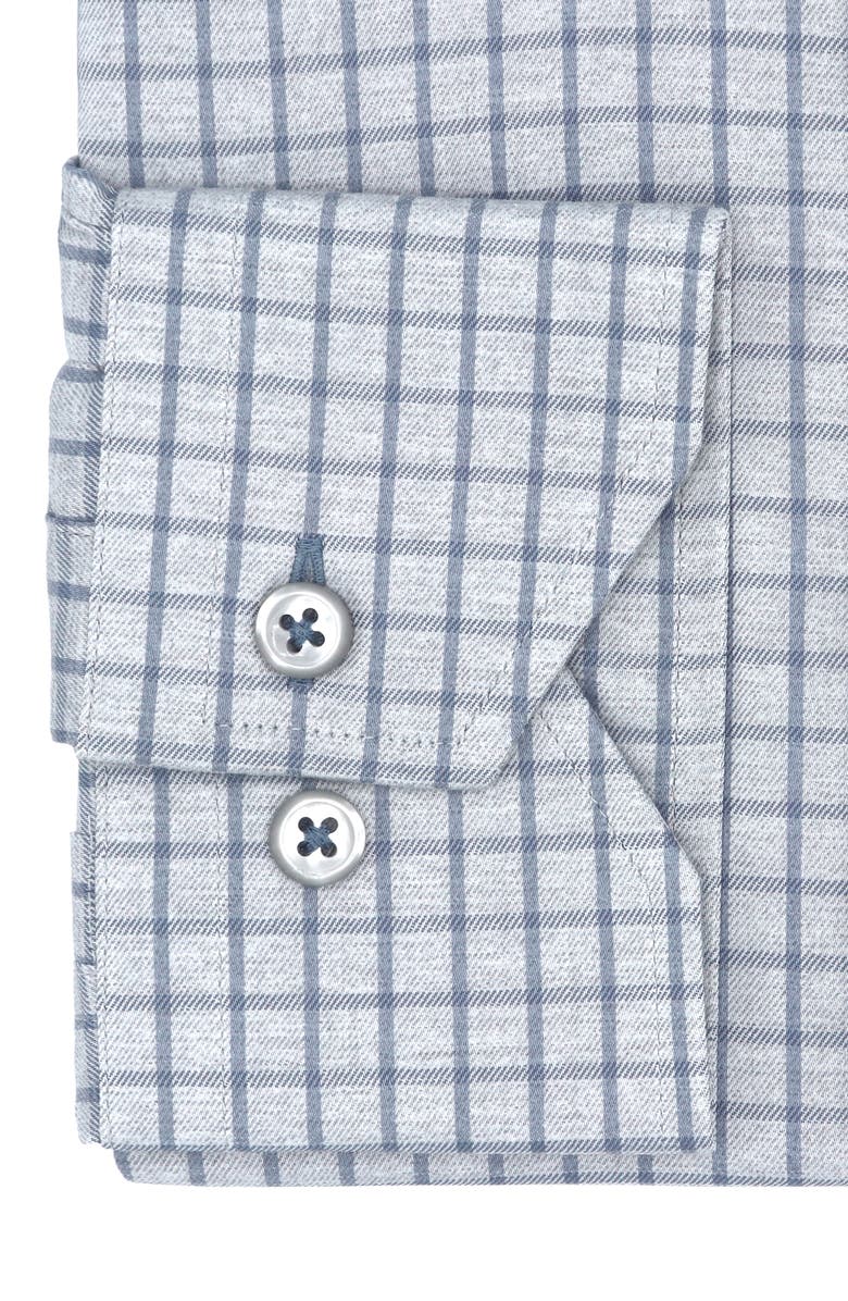 Lorenzo Uomo Trim Fit Heathered Windowpane Button-Up Dress Shirt, Alternate, color, 