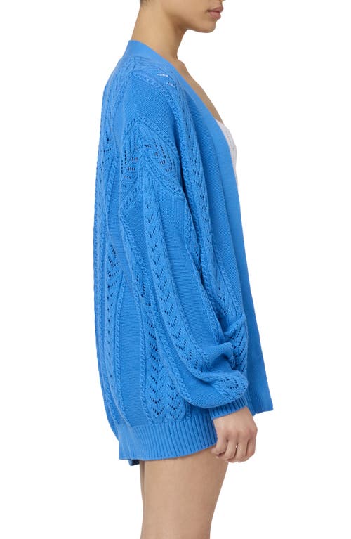 Shop Florence By Mills Pointelle Stitch Cardigan In Regatta