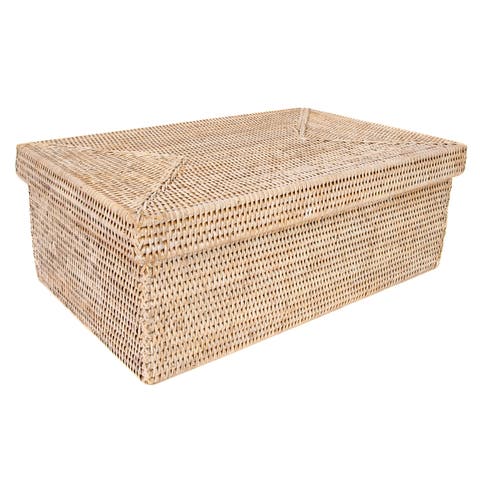 Artifacts Rattan Rectangular Storage Box with Lid