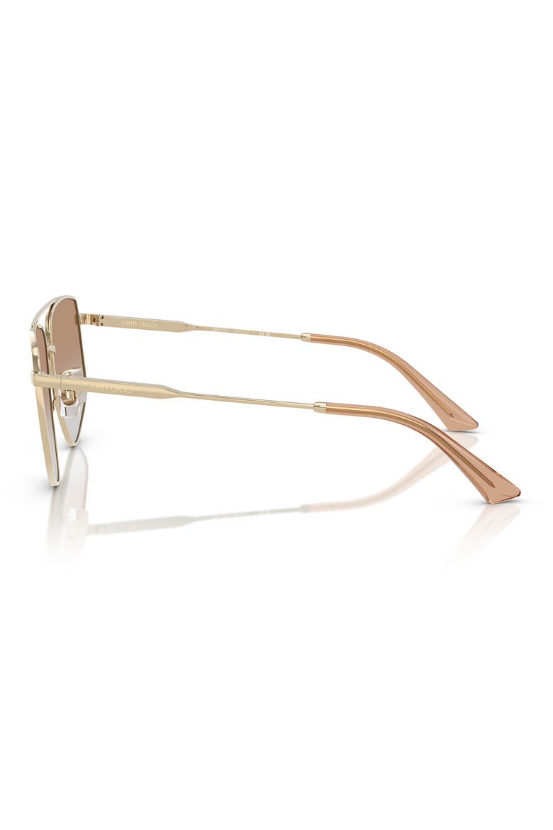 58mm Pilot Sunglasses, Alternate, color, PALE GOLD