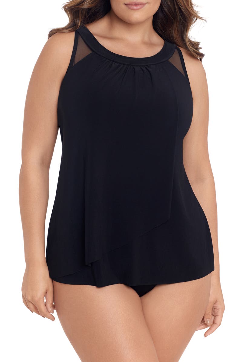 Miraclesuit<sup>®</sup> Illusionists Ursula Swim Top, Main, color, Black