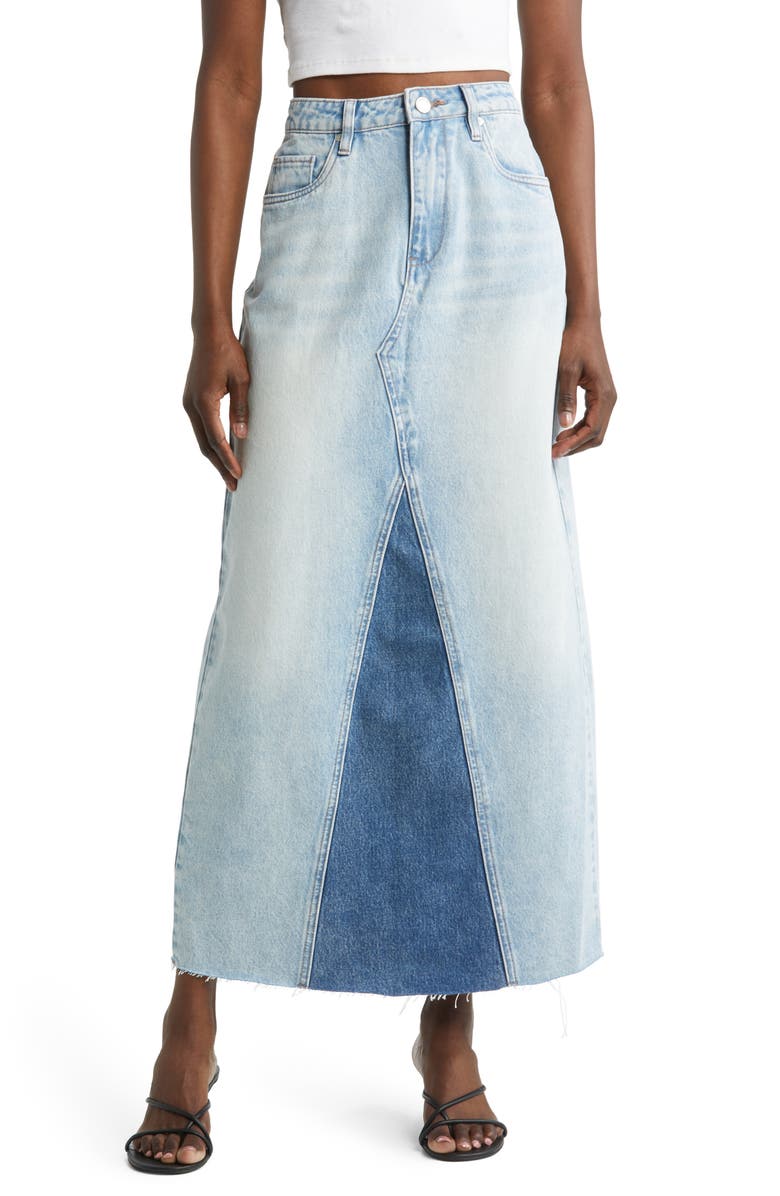 BLANKNYC Patchwork Denim Skirt, Main, color, Either Way
