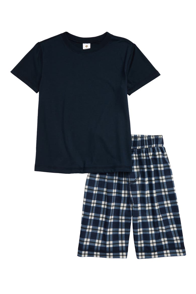 Kids' Two-Piece Pajamas, Main, color, NAVY ECLIPSE PLAID