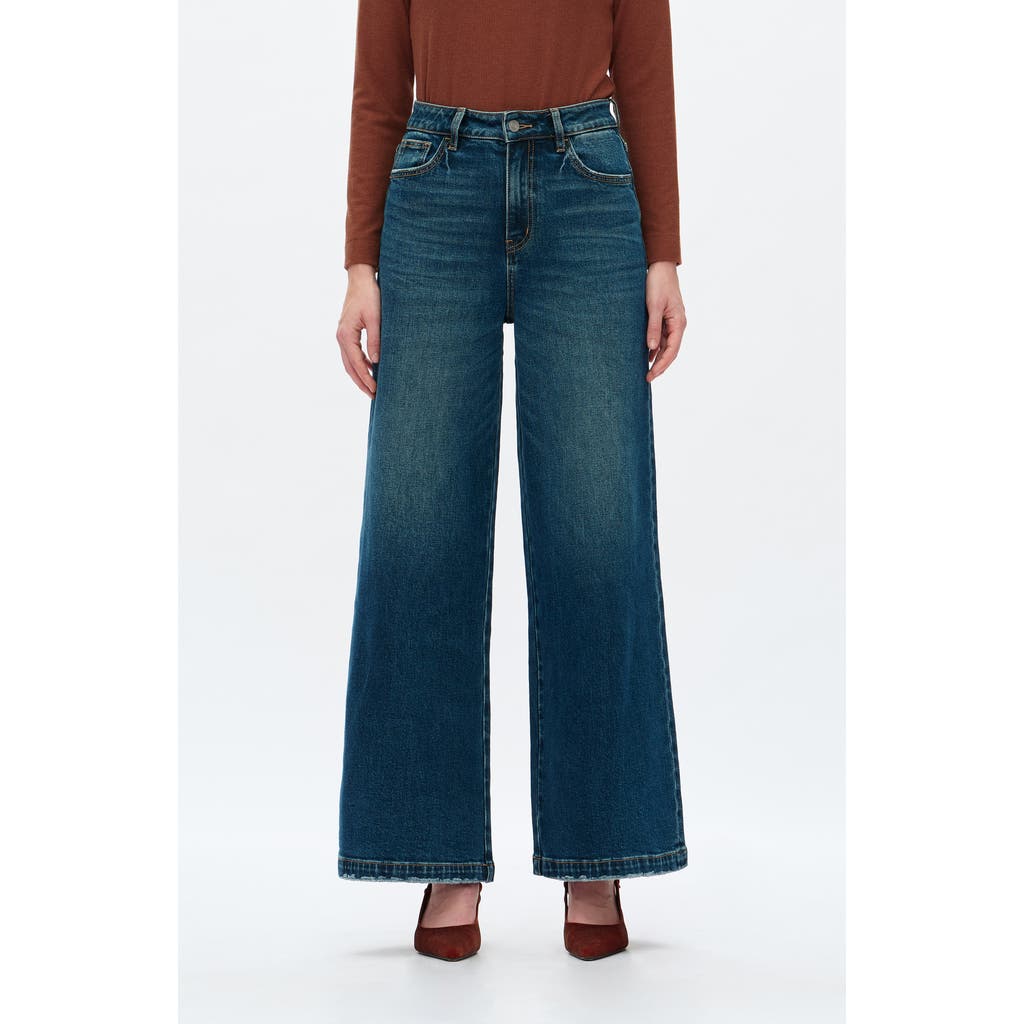 Bayeas Wide Leg Jeans In Blue