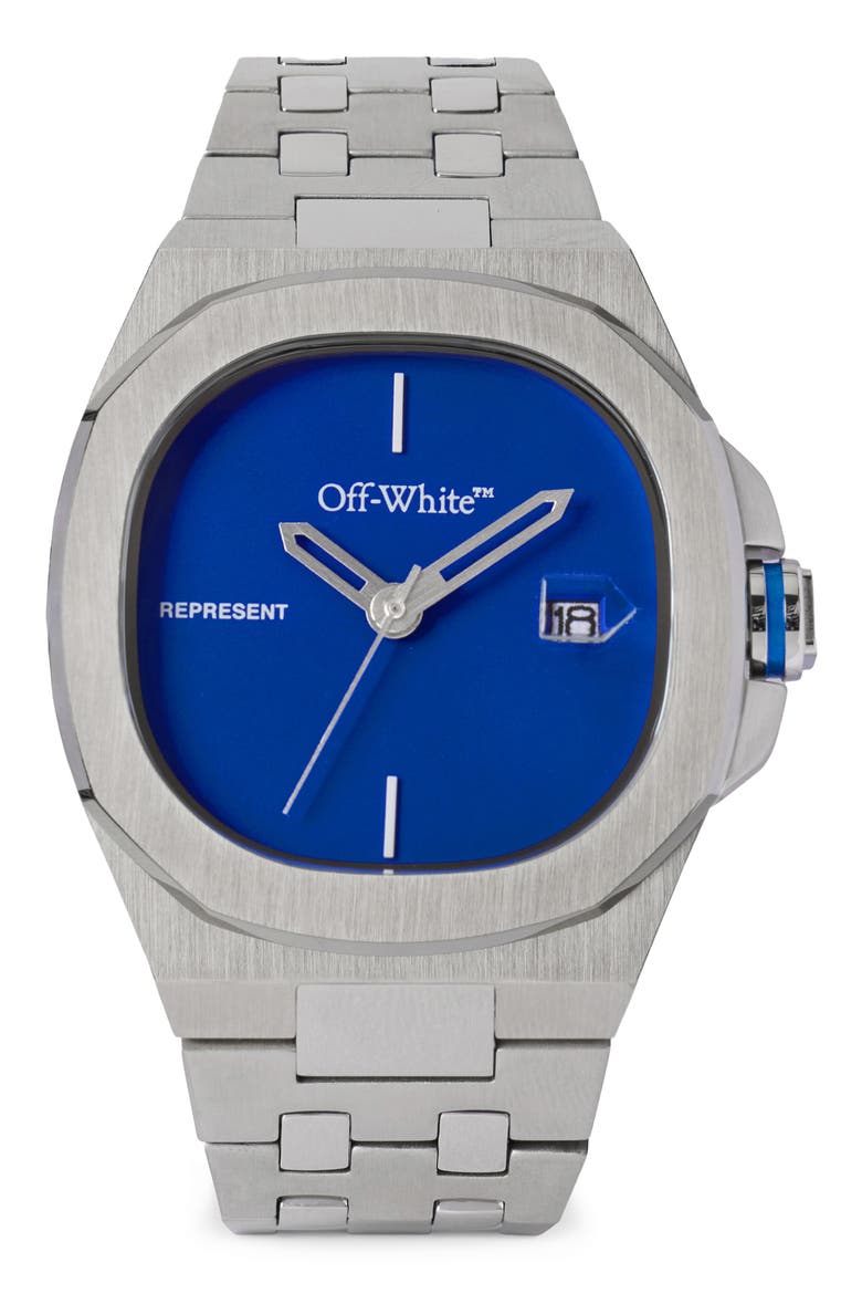 Object Cushion Bracelet Watch, 39mm, Main, color, STAINLESS STEEL