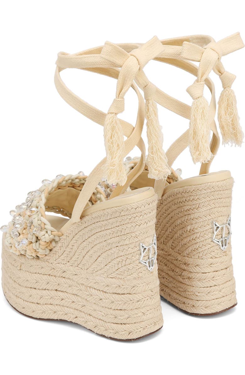 Naked Wolfe Peony Platform Wedge Espadrille Sandal, Alternate, color,