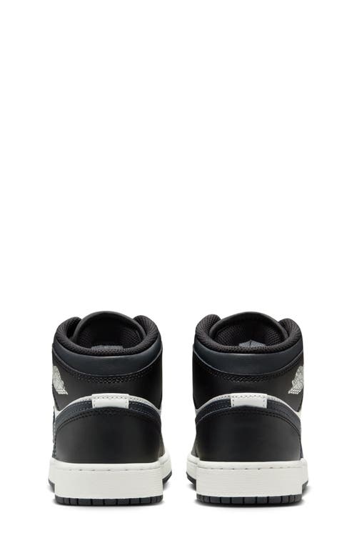 Nike Kids' Air Jordan 1 Mid Sneaker In Black/off Noir/summit White