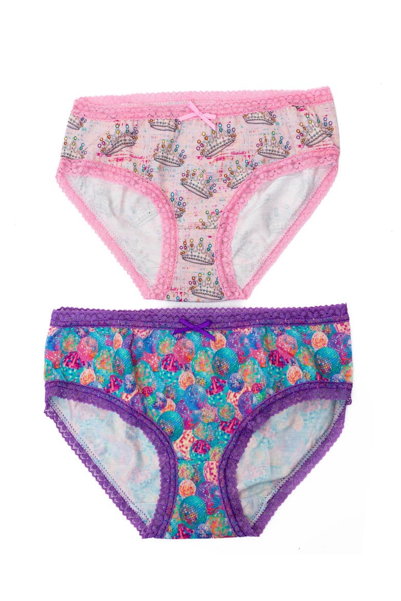 Girls' Lace Trim Underwear, Slumber Party 2 Pack - Little Kid, Big Kid, Alternate, color, Multi