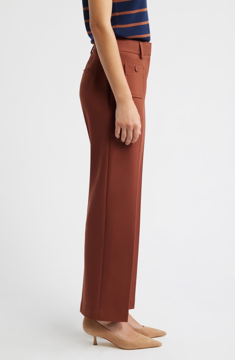 Tahari ASL Patch Pocket Straight Leg Pants, Alternate, color, Tawny