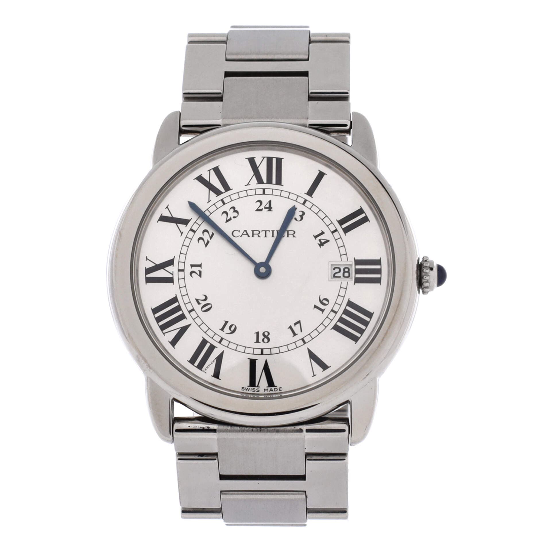 Ronde Solo de Cartier Quartz Watch Stainless Steel 36, Main, color, Metallic Silver
