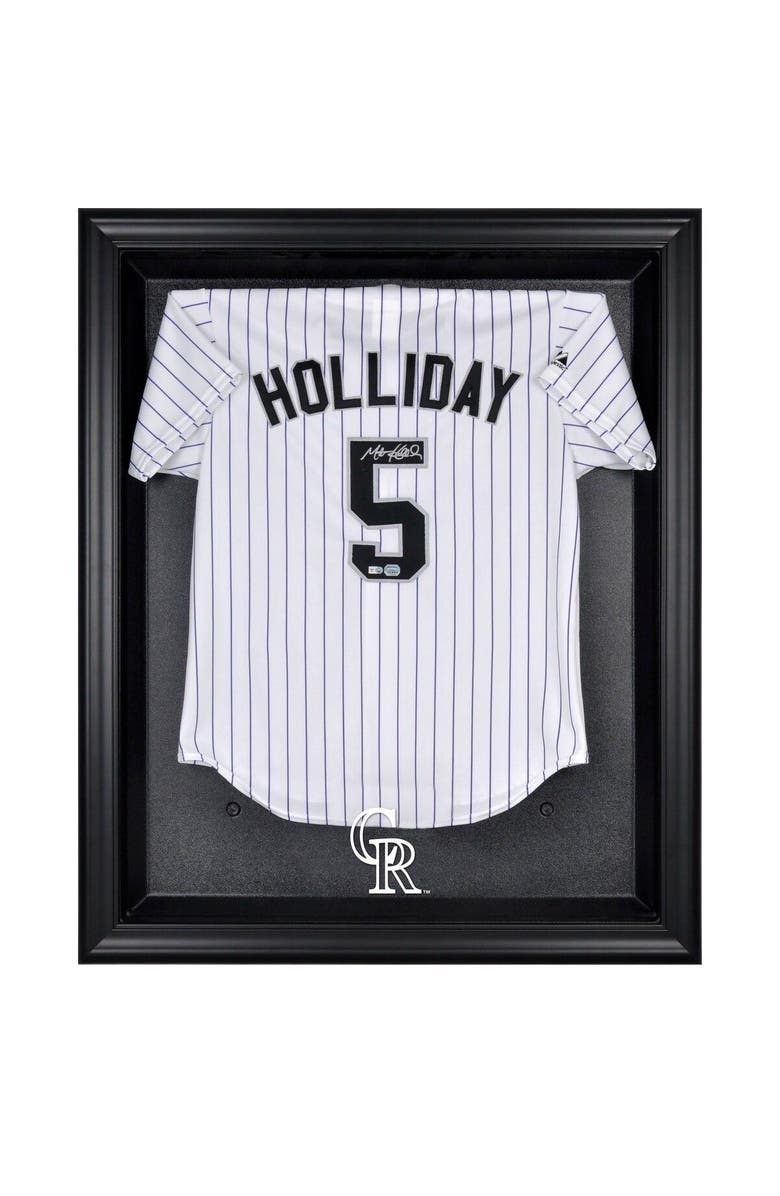 FANATICS AUTHENTIC Colorado Rockies (2017 - Present) Black Framed Logo Jersey Display Case, Main, color, 