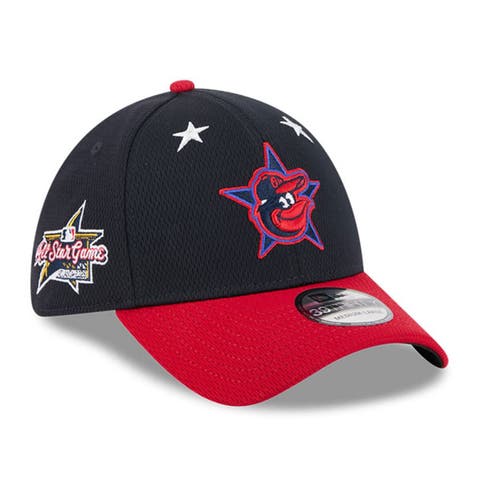 Men's New Era Navy/Red  Baltimore Orioles 2025 MLB All-Star Game Workout 39THIRTY Flex Hat