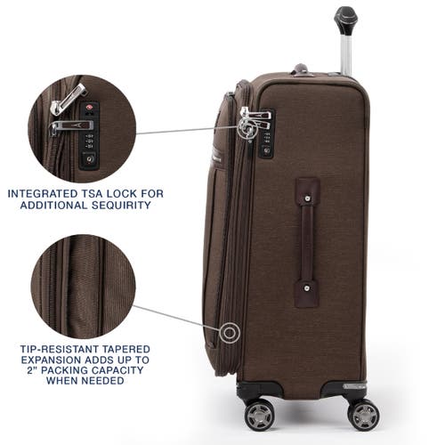 Travelpro Platinum Elite Softside Expandable Medium 25-inch Checked Luggage In Rich Espresso Brown